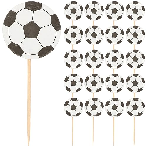 Amosfun 72 stücke Fußball Picks Cupcake Topper Party Dekoration Lieferungen für Geburtstagstorte von Amosfun