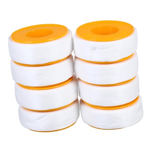 Amosfun 8 Rollen Wasserdichtes Versiegelungsband Reparaturklebeband Wassersicheres Band wasserdichtes Gewindeband Dichtband für Lecks wasserdichtes Klebeband Schlauchband PTFE Orange von Amosfun