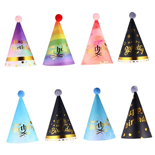 Amosfun 8 Stück Geburtstagshut mit Farbdruckfolie leuchtender Hut Motorhaube für Geburtstagskappe Bienenbanner ostern mitgebsel easter Kindergeburtstagshut Geburtstag Hüte Papier Amosfun 8 Stück Geburtstagshut mit Farbdruckfolie leuchtender Hut Motorhaube für Geburtstagskappe Bienenbanner ostern mitgebsel easter Kindergeburtstagshut Geburtstag Hüte Papier von Amosfun