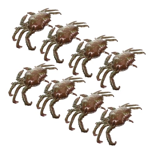 Amosfun 8 Stück Teiliges Krabben-folienballon-set Wetterfeste Aluminiumfolie Tierballons Langlebige Krabben-deko für Geburtstagsfeiern Wiederverwendbar für Meeres Tier-mottopartys von Amosfun