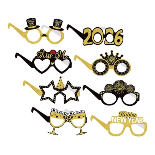 Amosfun 8 Stück Teiliges Party Brillen aus Stabilem Karton Wiederverwendbare Year Photo Props Leichte Komfortable Silvester Accessoires für Gruppenfotos und Festliche Feierlichkeiten Amosfun 8 Stück Teiliges Party Brillen aus Stabilem Karton Wiederverwendbare Year Photo Props Leichte Komfortable Silvester Accessoires für Gruppenfotos und Festliche Feierlichkeiten von Amosfun