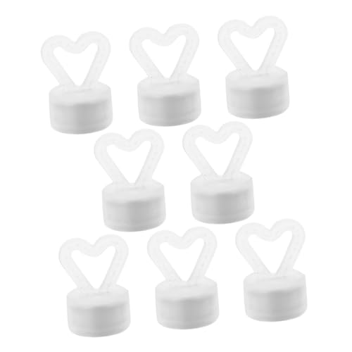 Amosfun 8 Stück Teiliges Weiße Kunststoff Ballongewichte mit Magnetischer Basis Herzförmige Ballonpendants zum Stabilen Befestigen Metallflächen für Hochzeits Geburtstags und von Amosfun