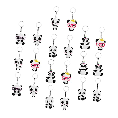 Amosfun 80 Stk Schlüsselanhänger Schlüsselhalter fürs Auto matschig Auto-Dekor Schlüsselbund Schlüsselringe Panda-Geschenke Partybevorzugung Taschen Ornament Zubehör schmücken Kind PVC von Amosfun