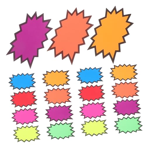 Amosfun 80 Stück Preisschild Für Explosive Aufkleber Einzelhandelsbedarf Ladenverkaufsschild Einzelhandelsschilder Yard Sale Tags Burststar-ausschnittschilder Schild Aus Pappe Papier von Amosfun