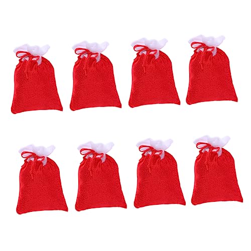 Amosfun Leckerli-taschen Kordelzug Süßigkeiten-taschen 8 Stück Weihnachtliche Dekorative Aufbewahrungsbeutel Für Süßigkeiten Weihnachtsbaum von Amosfun