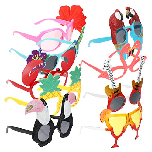 Amosfun 9St Maskerade Dekorationen Strandbrillen für den Sommer faschingskostüm kostüm fasching Ornament Geschenke lustige Brille Praktische Partybrille Leicht Partybedarf von Amosfun