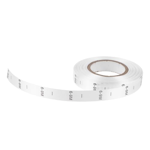 Amosfun Babygröße Stoffband Monate Waschbar Größenetiketten für Babykleidung DIY Nähen Digital Monatsmarkierung Dunkel von Amosfun