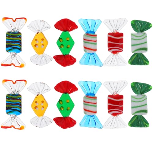 Amosfun Bunte Glas SüßIgkeiten Ornamente FüR Kreative Wohnraumdekoration - Ideal FüR Wohnzimmer Schlafzimmer Kinderzimmer KüChe Und Partys von Amosfun