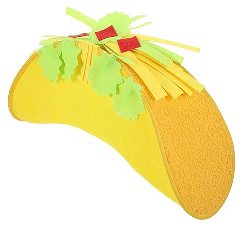 Amosfun Taco-party-kopfbedeckung Witzige Hüte Mexikanisches Kostüm Partyhut-requisite Krötenhut Cinco De Mayo-partydekoration Sombrero-partyhüte Tuch Erwachsener Kind Hut Mit Krempe von Amosfun