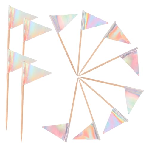 Amosfun Cupcake-Flaggen, dreieckig, für Partys, Lebensmitteldekorationen, stabile Zahnstocher, Lebensmittelflaggenaufsätze für Geburtstag, Hochzeit, Urlaub, Desserts, 12 Stück Amosfun Cupcake-Flaggen, dreieckig, für Partys, Lebensmitteldekorationen, stabile Zahnstocher, Lebensmittelflaggenaufsätze für Geburtstag, Hochzeit, Urlaub, Desserts, 12 Stück von Amosfun