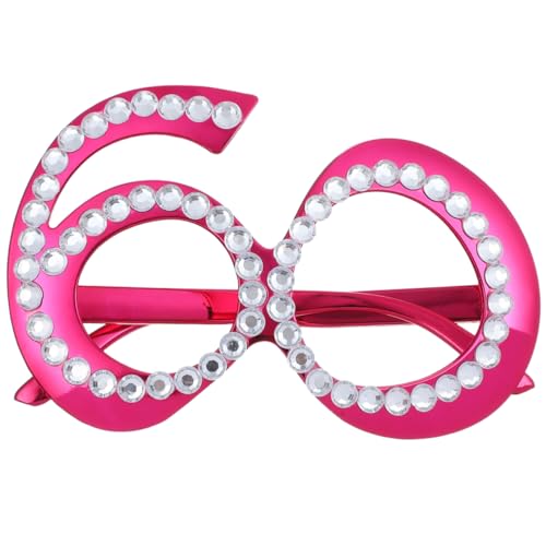 Amosfun Digitale Brille 60 Jahre Geburtstag Brille Mit Strass FüR Erwachsene Lustige Foto-Requisite FüR JubiläUmsfeiern Leichte Kunststoffparty Amosfun Digitale Brille 60 Jahre Geburtstag Brille Mit Strass FüR Erwachsene Lustige Foto-Requisite FüR JubiläUmsfeiern Leichte Kunststoffparty von Amosfun