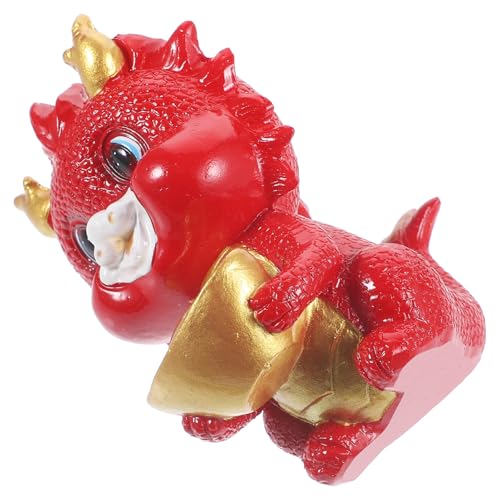 Amosfun Winzige Drachenfigur Aus Kunstharz Chinesisches Sternzeichen Drachen- Süßes Schreibtisch-Ornament Für Das Büro Zu Hause von Amosfun