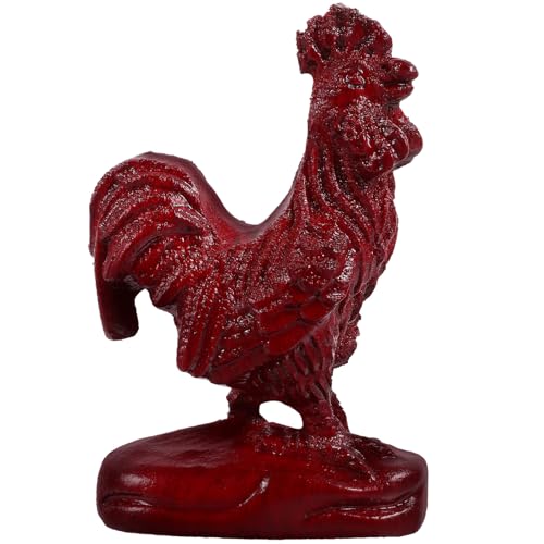Amosfun Einzigartige Hahnfigur Aus Holz Hahn- Hahn-Statue Für Schreibtisch Basteldekor von Amosfun