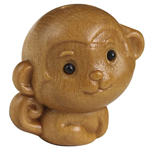 Amosfun Einzigartiger Geschnitzter Affenstatue-holzanhänger Für Bücherregal-Dekoration Affenspielzeug Affen-hängedekor Affen-schlüsselanhänger Amosfun Einzigartiger Geschnitzter Affenstatue-holzanhänger Für Bücherregal-Dekoration Affenspielzeug Affen-hängedekor Affen-schlüsselanhänger von Amosfun