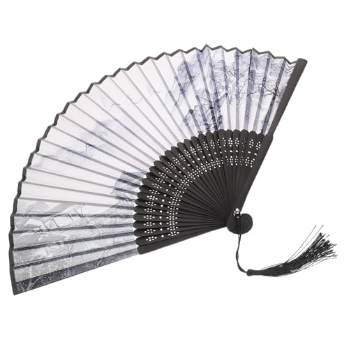 Amosfun Faltbarer Chinesischer Handfächer im Vintage mit Quasten Handgefertigtes für Tanz Festivals und Party Dekoration Einzigartiges Zubehör für Frauen Amosfun Faltbarer Chinesischer Handfächer im Vintage mit Quasten Handgefertigtes für Tanz Festivals und Party Dekoration Einzigartiges Zubehör für Frauen von Amosfun
