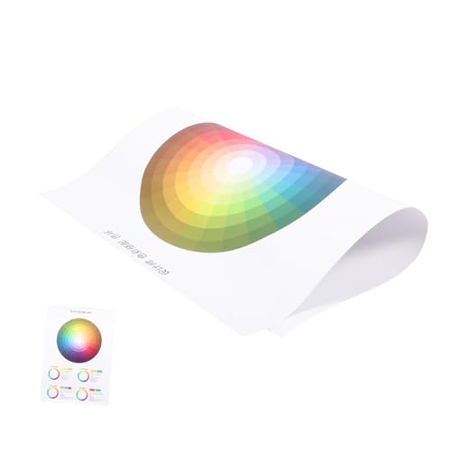 Amosfun Farbrad Poster Lernhilfe Farbrad Farbpalette Farbsymbolik Farbton Erkennung für Schule Design Malerei Zuhause Leicht zu Reinigen Langlebig von Amosfun