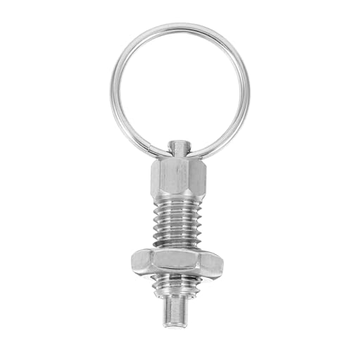 Amosfun Federstift Federriegel Schloss Kolbenriegel Federriegel Für Tor Anhänger Torriegel Anhänger Torstift Anhänger Heckklappenriegel Federschloss Riegelstift Feder Edelstahl Silber von Amosfun