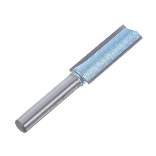Amosfun Fräser zum Erstellen von Nuten gerade Doppelnut Hartholz Fräser gerade Mahlen gerader Fräser bündige Fräserbits Hochfester Fräser Sperrholzfräser Stahl Silver von Amosfun