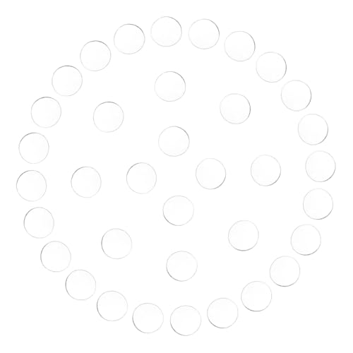 Amosfun Glasfleckschmuck glasperlen kühlschrankaufkleber Herstellung Verzierungen runden Runde Fliesen groß Liste für Brillenglas-Cabochons runde Glasanhänger Cabochon aus Glas Transparent von Amosfun