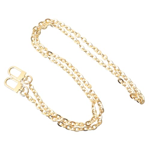 Abaodam Goldene Taschenkette, Kupfer-Handtaschenkette, Ersatz mit Schnalle, DIY, Flache Kette, Riemen, Geldb?RSE, Clutches Griff f¨¹r Handtaschen, Geldb?RSE, Basteln, 100 cm von Amosfun