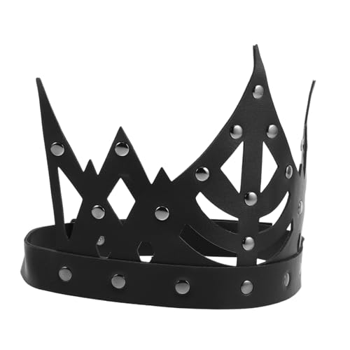 Amosfun Gothic PU Kopfkrone Punk Stirnband mit Spitzen Design und Flexibel für Street Dance Halloween Cosplay und Festivals von Amosfun