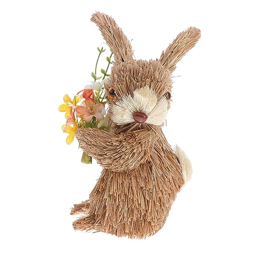 Amosfun Handgefertigte Strohhase Dekofigur Naturbelassenes Geflochtenes Kaninchen Ornament Für Tischdekoration Rustikale Wohnaccessoires Ideales Für Tierliebhaber Amosfun Handgefertigte Strohhase Dekofigur Naturbelassenes Geflochtenes Kaninchen Ornament Für Tischdekoration Rustikale Wohnaccessoires Ideales Für Tierliebhaber von Amosfun