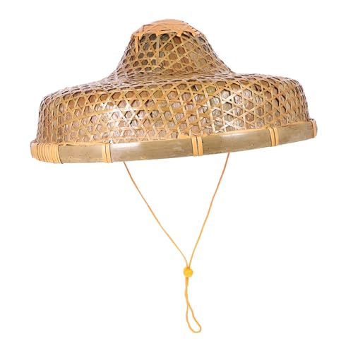 Amosfun Handgefertigter Bambus-Sonnenhut für Damen und Herren, leichter Sommerhut mit natürlichem, atmungsaktivem Material für Outdoor-Reisen, Landwirtschaft, Tanzaufführung und Festivalkleidung Amosfun Handgefertigter Bambus-Sonnenhut für Damen und Herren, leichter Sommerhut mit natürlichem, atmungsaktivem Material für Outdoor-Reisen, Landwirtschaft, Tanzaufführung und Festivalkleidung von Amosfun