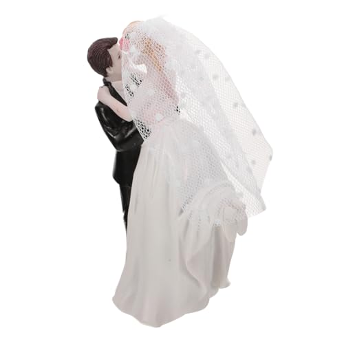Amosfun Hochzeitspaar Tortenfigur aus Resin Romantischer Cake Topper für Langlebige Dekoration für Hochzeitsfeiern und Backgeschenke Europäischer Charme Einzigartige von Amosfun