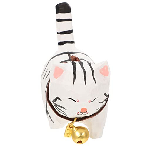 Amosfun Holzglocke Katze büro Dekoration Cartoon cat Katzenstatue holzgravur Woodcarver Katzengartendekor Spielzeugkatze Katzenfensterbarsch Katzenskulptur aus Holz Katzenschmuck Weiß Amosfun Holzglocke Katze büro Dekoration Cartoon cat Katzenstatue holzgravur Woodcarver Katzengartendekor Spielzeugkatze Katzenfensterbarsch Katzenskulptur aus Holz Katzenschmuck Weiß von Amosfun