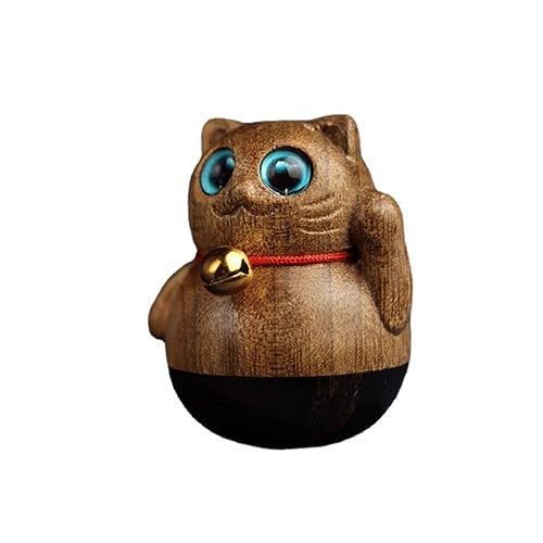 Amosfun Holzkunst Tumbler Glückskatze Dekoration Langlebig Kippsicher Handgefertigt und Tischaufsatz für Katzenliebhaber Amosfun Holzkunst Tumbler Glückskatze Dekoration Langlebig Kippsicher Handgefertigt und Tischaufsatz für Katzenliebhaber von Amosfun