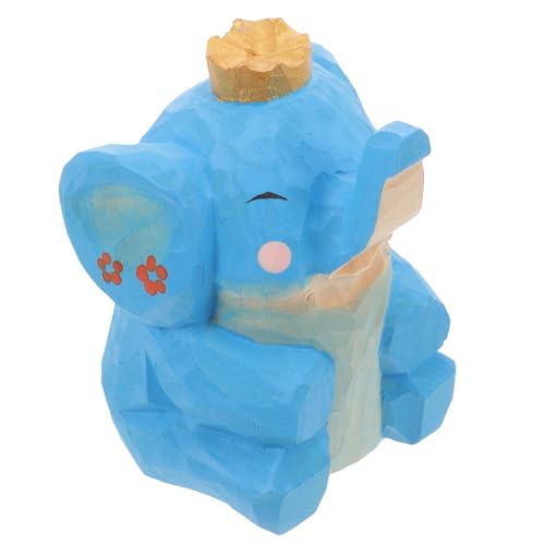 Amosfun Elefantenstatue Holzschnitzerei Elefant Holztier Ornament Elegante Wohndekoration Baby Jungen von Amosfun