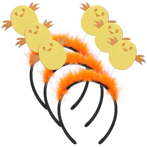 Amosfun HüHnerhaarreif FüR Kinder - Lustiges KüKen KostüM FüR Ostern Geburtstagsfeiern Und SchulauffüHrungen Weicher Und Bequemer Stoff 23Cm Durchmesser von Amosfun