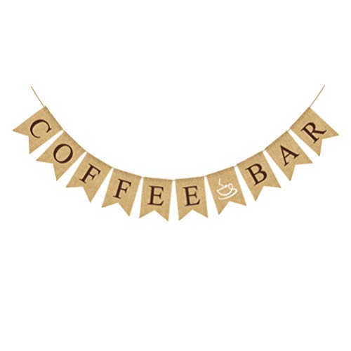 Amosfun Jute-Banner, Vintage-Kaffee-Bar, Wimpelkette, Sonnenblumen-Dekoration, rustikale Wimpelkette, Girlande für Babyparty, Zuhause, Party-Dekoration Amosfun Jute-Banner, Vintage-Kaffee-Bar, Wimpelkette, Sonnenblumen-Dekoration, rustikale Wimpelkette, Girlande für Babyparty, Zuhause, Party-Dekoration von Amosfun