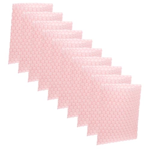 Amosfun Kleine gepolsterte Luftpolstertaschen mit Herz-Design, stoßfeste Schutzumschläge für Versand, Verpackung, stabile Kunststoff-Luftpolstertaschen mit verbesserter Polsterung, 10 Stück von Amosfun