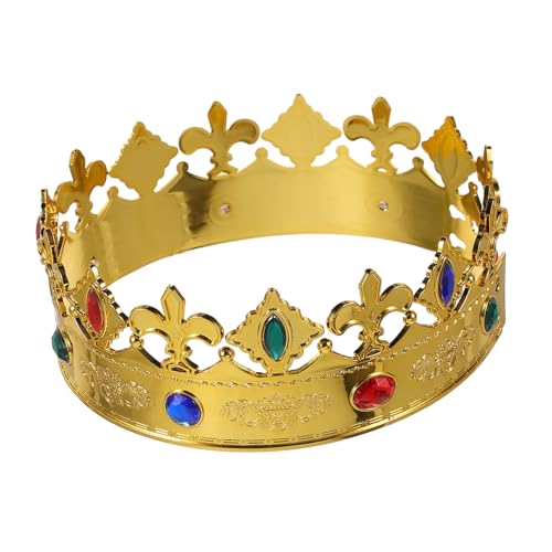 Amosfun Kopfschmuck Kronparty Kronen-Gastgeschenke Krone für Mädchen Halloween-Königskrone König verkleiden sich für Jungen Cosplay -Kostümzubehör Partyhüte für Plastik Golden Amosfun Kopfschmuck Kronparty Kronen-Gastgeschenke Krone für Mädchen Halloween-Königskrone König verkleiden sich für Jungen Cosplay -Kostümzubehör Partyhüte für Plastik Golden von Amosfun