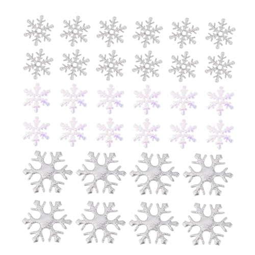 Amosfun 600 Stücke Schneeflocken Konfetti Weihnachten Dekorationen Schneeflocke Ornament von Amosfun