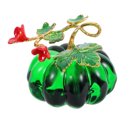 Amosfun Kristallglas Kürbis Figurine Mini Dekoration für Herbst Thanksgiving Tischdeko und Saisonales Wohnaccessoire von Amosfun