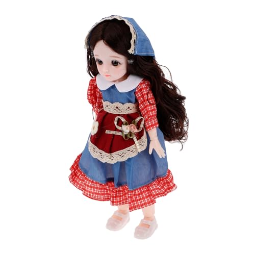 Amosfun Kugelgelenkpuppe Spielfigur Zahlenspielzeug Für Junge Mädchen Rollenspiel Kleidung Outfit Schuhe Bjd-Puppe Intelligente Schönes Mädchen von Amosfun