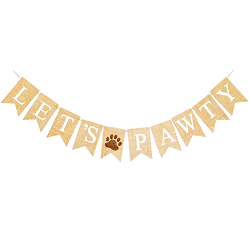 Amosfun Let's PAWTY Sackleinen Dog Party Banner Hündchen Birthday Party Dekorationen Supplies Amosfun Let's PAWTY Sackleinen Dog Party Banner Hündchen Birthday Party Dekorationen Supplies von Amosfun