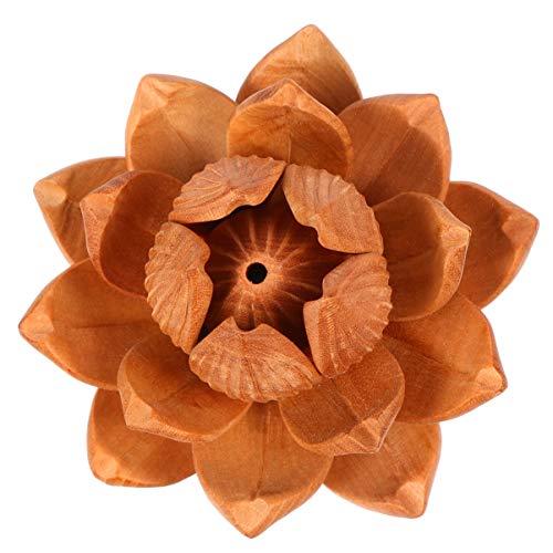 Amosfun Lotus-Ornament bürodeko büro Dekoration Asiatische Dekoration raumdeko Feng Shui Dekoration Ornamente schräges Brett LED tischdeko Desktop schmücken Heimdekoration Buchsbaum Brown von Amosfun