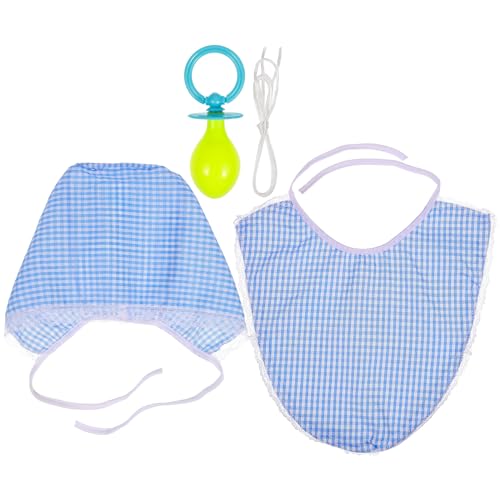 Amosfun Lustiges Set für Erwachsene, Cosplay, Baby, Schnuller, Lätzchen, Mütze, Halloween, Kostüm, Party, Requisiten, Baby, Kinder, Zubehör-Set, 3-teilig Amosfun Lustiges Set für Erwachsene, Cosplay, Baby, Schnuller, Lätzchen, Mütze, Halloween, Kostüm, Party, Requisiten, Baby, Kinder, Zubehör-Set, 3-teilig von Amosfun