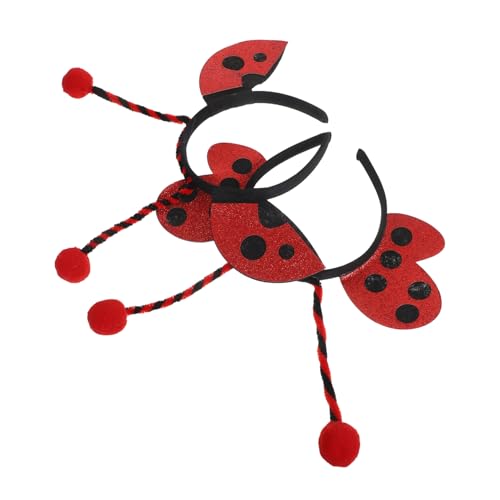Amosfun Marienkäfer-Antennen-Stirnbänder für Damen, leichtes Insekten-Kostüm-Zubehör für Partys, Picknicks, Outdoor-Aktivitäten, bequeme Passform und verspieltes Styling, 2 Stück Amosfun Marienkäfer-Antennen-Stirnbänder für Damen, leichtes Insekten-Kostüm-Zubehör für Partys, Picknicks, Outdoor-Aktivitäten, bequeme Passform und verspieltes Styling, 2 Stück von Amosfun