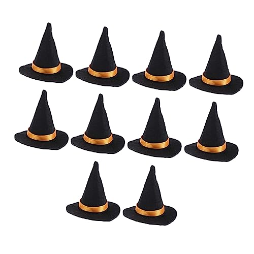 Amosfun Mini-Hexenhut, Weinflaschenabdeckungen, Halloween-Dekorationen, Filzstoff, Party-Tischdekoration, für Urlaubsbedarf, 10 Stück Amosfun Mini-Hexenhut, Weinflaschenabdeckungen, Halloween-Dekorationen, Filzstoff, Party-Tischdekoration, für Urlaubsbedarf, 10 Stück von Amosfun