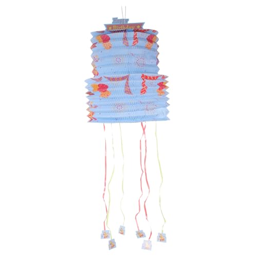 Amosfun Mini-pinata Mit Zugschnur Geburtstag Piñata Geburtstags-süßigkeitspinata Partydekoration Süßigkeitenbehälter Ziehschnur-pinata Pinata-ornament Container Süssigkeit Papier von Amosfun