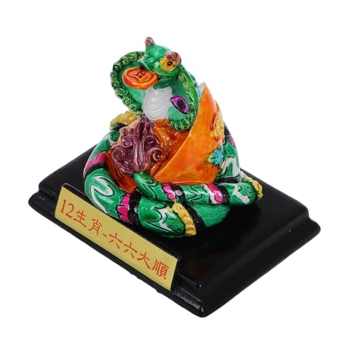 Amosfun Miniaturisierte Glücksschlange aus Resin Chinesisches Neujahrsdekor für Schreibtisch Gestaltetes Tiermodell für Jahr der Schlange und Dekoration für Zuhause und Büro von Amosfun
