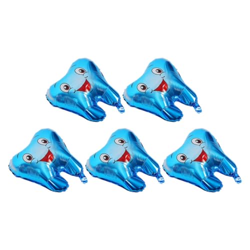 Amosfun Niedliche zahnförmige Duschballons, sicher, wiederverwendbar, Aluminiumfolie, Dekorationen für Innen- und Außenbereich, Partys für Geburtstage und Feiern, 5 Stück Amosfun Niedliche zahnförmige Duschballons, sicher, wiederverwendbar, Aluminiumfolie, Dekorationen für Innen- und Außenbereich, Partys für Geburtstage und Feiern, 5 Stück von Amosfun