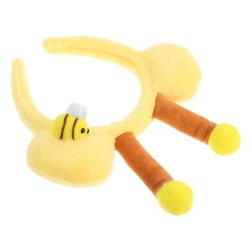 Amosfun Niedliches Bärenohren Haarband mit Bienenantennen für Halloween Partys Plüsch Tierkostüm Haarreif für Frauen für Kostümpartys und Feiern von Amosfun