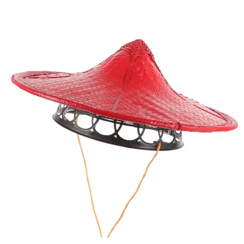 Amosfun Ninja Kegelhut Cosplay Asiatischer Reishut Leicht und Robust Für Bühnenauftritte und Partys Rot Amosfun Ninja Kegelhut Cosplay Asiatischer Reishut Leicht und Robust Für Bühnenauftritte und Partys Rot von Amosfun