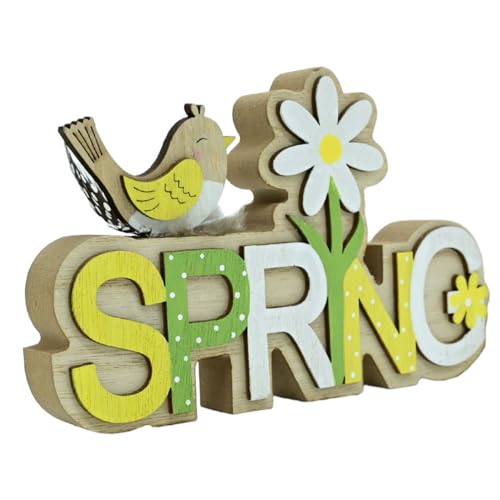 Amosfun Ostern Tisch Top Dekoration Holz Ostern Block Dekorationen Zeichen Für Wohnkultur von Amosfun