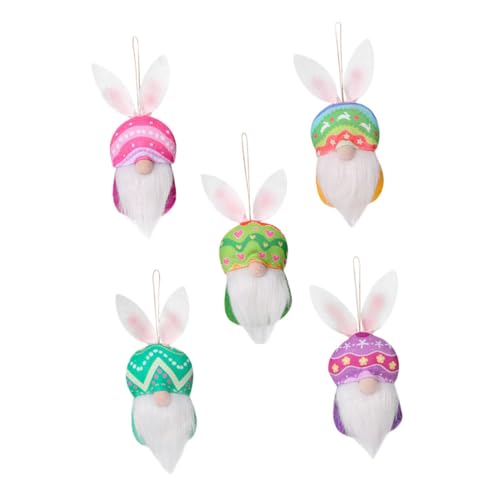 Amosfun Osterhasen-Puppen-Dekorationen 5er-Pack Zum Aufhängen Schwedischer Stil Vlies Leuchtende Farben -heimdekoration Amosfun Osterhasen-Puppen-Dekorationen 5er-Pack Zum Aufhängen Schwedischer Stil Vlies Leuchtende Farben -heimdekoration von Amosfun